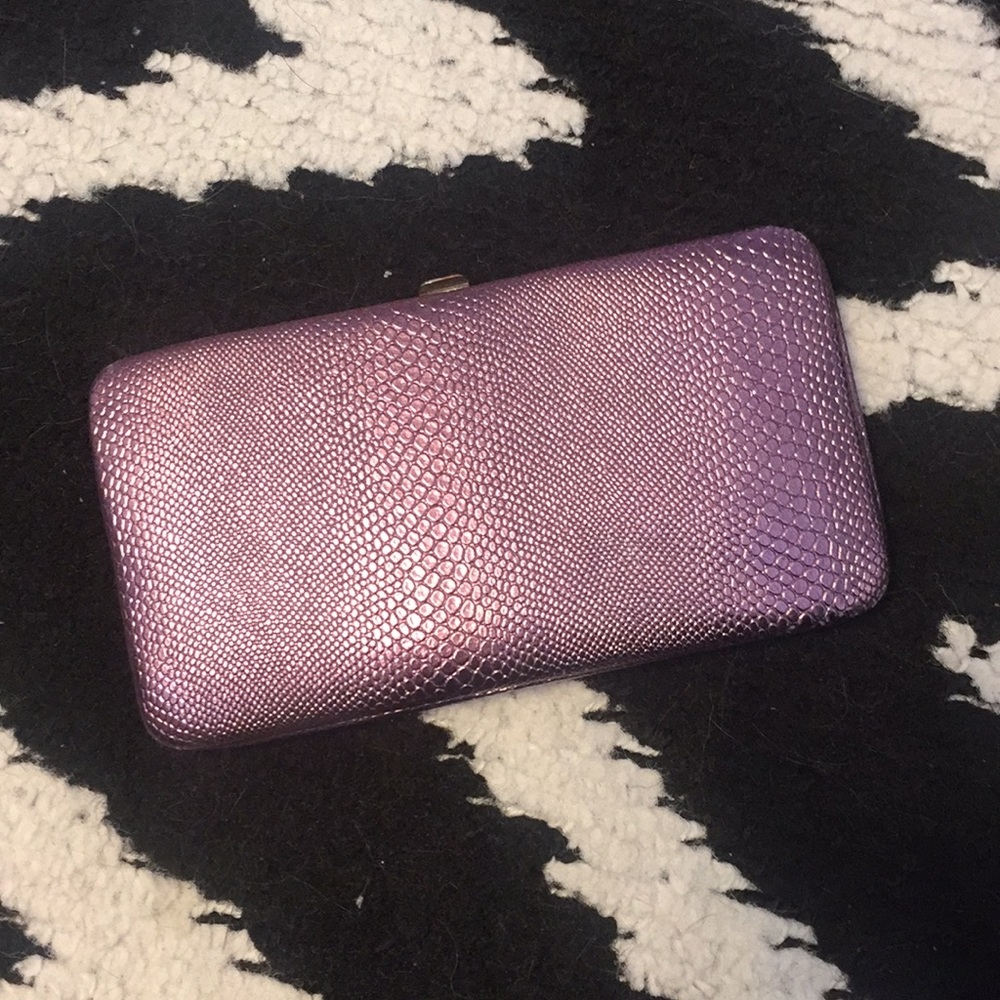 Purple metallic wallet